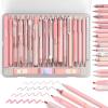 imageNicpro Pink Gel Pens Set 22 Pack 05mm Fine Point Smooth Writing Pen13 Quick Dry Black Ink Pen with Highlighter and Mechanical Pencil Cute Office School Supplies for Journaling Note Taking PinkPink