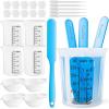 imageSilicone Resin Measuring Cups Tool Kit Nicpro 250 ampamp 100 ml Measure Cups Silicone Popsicle Stir Sticks Pipettes Finger Cots for Epoxy Resin Mixing Molds Jewelry Making Waxing Easy CleanBlack