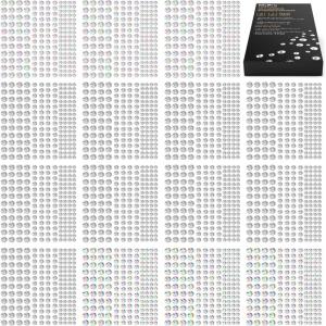 imageRhinestone Stickers 4125 PCS Nicpro Self Adhesive Gems Stick on Face Body Hair Makeup Festival Bling Jewels in 3 Size 25 Colors25 Embellishments Sheet for Decorations Crafts Nail Card15 Sheet 3 Colors