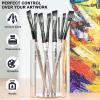 imageNicpro 10 PCS Watercolor Paint Brushes Round Tip Artist Painting Brush Set for Water Color Acrylic Oil Gouache Ink Detail Rock by Number Model Art PaintbrushAngular