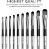 imageNicpro 10 PCS Watercolor Paint Brushes Round Tip Artist Painting Brush Set for Water Color Acrylic Oil Gouache Ink Detail Rock by Number Model Art PaintbrushFilbert