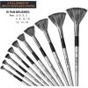 imageNicpro 10 PCS Watercolor Paint Brushes Round Tip Artist Painting Brush Set for Water Color Acrylic Oil Gouache Ink Detail Rock by Number Model Art PaintbrushFan