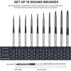 imageNicpro 10 PCS Watercolor Paint Brushes Round Tip Artist Painting Brush Set for Water Color Acrylic Oil Gouache Ink Detail Rock by Number Model Art PaintbrushRound
