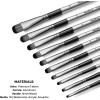 imageNicpro 10 PCS Watercolor Paint Brushes Round Tip Artist Painting Brush Set for Water Color Acrylic Oil Gouache Ink Detail Rock by Number Model Art PaintbrushFilbert
