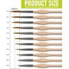 imageNicpro 11 Pack Miniature Paint Brushes Professional Fine Tip Detail Paint Brush Artist Detail Brushes Set for Watercolor Oil Acrylic Craft Models Rock Painting Paint by Numberwith Nylon Holder
