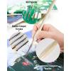 imageNicpro 11 Pack Miniature Paint Brushes Professional Fine Tip Detail Paint Brush Artist Detail Brushes Set for Watercolor Oil Acrylic Craft Models Rock Painting Paint by Numberwith Nylon Holder