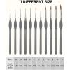 imageNicpro 11 Pack Miniature Painting Set Kolinsky Sable Fine Detail Paint Brushes for Models Watercolor Acrylic Oil Ceramic Face Citadel Art Figure Paint by Number  Thin Artist Kit Nylon Holder