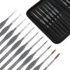 imageNicpro 11 Pack Miniature Painting Set Kolinsky Sable Fine Detail Paint Brushes for Models Watercolor Acrylic Oil Ceramic Face Citadel Art Figure Paint by Number  Thin Artist Kit Nylon Holder