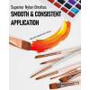 imageNicpro 12pcs Artist Paint Brush Set Pastel Painting Brushes Kit with Flat Round Filbert Angle and Detail Paintbrushes Nylon Bristles Paint Brushes for Acrylic Oil Watercolor Gouache Canvas FaceMacaron
