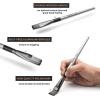 imageNicpro 12pcs Artist Paint Brush Set Pastel Painting Brushes Kit with Flat Round Filbert Angle and Detail Paintbrushes Nylon Bristles Paint Brushes for Acrylic Oil Watercolor Gouache Canvas FaceSilver