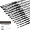 imageNicpro 12pcs Artist Paint Brush Set Pastel Painting Brushes Kit with Flat Round Filbert Angle and Detail Paintbrushes Nylon Bristles Paint Brushes for Acrylic Oil Watercolor Gouache Canvas FaceSilver