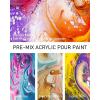 imageNicpro 14 Colors Large Bulk Acrylic Pour Paint Set 338 oz1000 ml Premixed High Flow Art Pouring Paint Supplies Kit with Silicone Pour Oil Gloves for Beginner Cell Creation Flow DIY Ready to Pour8 Colors