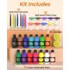 imageNicpro 14 Colors Large Washable Paint for Kids 84oz250ml Non Toxic Children Tempera Paint with Paint Brushes Cups and Sponge for School Classroom Craft DIY Children Poster ampamp Finger Paint
