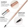 imageNicpro 15 PCS Round Watercolor Detail Paint Brushes Professional Soft Synthetic Squirrel Watercolor Brushes Artist Paint Brush Set for Water Color Painting Oil Model Gouache Ink