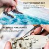 imageNicpro 15 Pack Miniature Painting Set Fine Detail Paint Brushes for Models Acrylic Watercolor Oil Ceramic Shoe Citadel Art Figure Paint by Number  Thin Artist Kit Nylon Holder