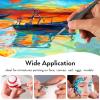 imageNicpro 15 Pack Miniature Painting Set Fine Detail Paint Brushes for Models Acrylic Watercolor Oil Ceramic Shoe Citadel Art Figure Paint by Number  Thin Artist Kit Nylon Holder