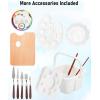 imageNicpro 158PCS Deluxe Large Painting Kit with Metal and Solid Beech Wood Easel Acrylic Oil ampamp Watercolor Paint Set Paint Brushes Canvases Palette Paper Pad Professional Art Set for Adults Artist