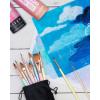imageNicpro 15PCS Watercolor Brushes Set Artists Professional Watercolor Paint Brush Soft Synthetic Squirrel Hair with Round Flat Dagger Wash for Water Color Gouache Ink  with Holder ampamp BagPink