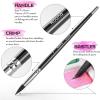 imageNicpro 15PCS Watercolor Brushes Set Artists Professional Watercolor Paint Brush Soft Synthetic Squirrel Hair with Round Flat Dagger Wash for Water Color Gouache Ink  with Holder ampamp BagBlack