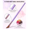 imageNicpro 15PCS Watercolor Brushes Set Artists Professional Watercolor Paint Brush Soft Synthetic Squirrel Hair with Round Flat Dagger Wash for Water Color Gouache Ink  with Holder ampamp BagPink