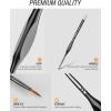 imageNicpro 16 PCS Small Detail Paint Brush Set Professional Miniature Painting Kit Fine Detail Brushes for Watercolor Oil Acrylic Craft Models Rock Painting Paint by Number Come with Holder ampamp BagBrown Silver