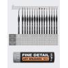 imageNicpro 16 PCS Small Detail Paint Brush Set Professional Miniature Painting Kit Fine Detail Brushes for Watercolor Oil Acrylic Craft Models Rock Painting Paint by Number Come with Holder ampamp BagBrown Silver