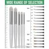 imageNicpro 21 PCS Miniature Paint Brush Dry Brush  20 PCS Detail Paint Brush Dry Brush for Model Painting Citadel