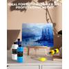 imageNicpro 24 Colors Large Bulk Acrylic Paint Set 845 oz250 ml Non Toxic Artist Painting Supplies for Multi Surface Canvas Wood Fabric Leather Rock Glass Paper Crafts Hobby with Color Wheel845 Fl Oz Pack of 24