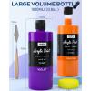 imageNicpro 24 Colors Large Bulk Acrylic Paint Set 845 oz250 ml Non Toxic Artist Painting Supplies for Multi Surface Canvas Wood Fabric Leather Rock Glass Paper Crafts Hobby with Color Wheel338 Fl Oz Pack of 24