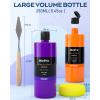 imageNicpro 24 Colors Large Bulk Acrylic Paint Set 845 oz250 ml Non Toxic Artist Painting Supplies for Multi Surface Canvas Wood Fabric Leather Rock Glass Paper Crafts Hobby with Color Wheel845 Fl Oz Pack of 24
