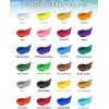 imageNicpro 24 Colors Large Bulk Acrylic Paint Set 845 oz250 ml Non Toxic Artist Painting Supplies for Multi Surface Canvas Wood Fabric Leather Rock Glass Paper Crafts Hobby with Color Wheel845 Fl Oz Pack of 24