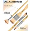 imageNicpro 26pcs Paint Brush Set Professional Paintbrushes with Palette Knife Craft Paint Brushes for Acrylic Painting Oil Watercolor Gouache ampamp Canvas Drawing ampamp Art Supplies for Adults Kids ArtistsBurlywood