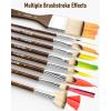 imageNicpro 30pcs Paint Brush Set Professional Paintbrushes with Paint Spatula and Cloth Roll Craft Paint Brushes for Acrylic Painting Oil Watercolor Gouache Art Supplies for Artists and Beginners
