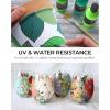 imageNicpro 32 Colors Outdoor Acrylic Paint Bulk with Brush and Sponge Knife NonToxic Paint for Multisurface Rock Wood Fabric Leather Crafts Canvas Shoes and Wall Painting20 Colors