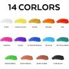 imageNicpro 32 Colors Outdoor Acrylic Paint Bulk with Brush and Sponge Knife NonToxic Paint for Multisurface Rock Wood Fabric Leather Crafts Canvas Shoes and Wall Painting14 Colors