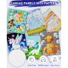 imageNicpro 34PCS Kids Painting Set with Pattern Canvas Art Painting Supplies Kit with 12 Acrylic Paints10 Brushes6 Canvas PanelsTable EaselPaper PadColor WheelPalette for Beginner Student Toddlers24 Colors