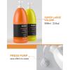 imageNicpro 6 Colors Large Bulk Acrylic Paint Set 128 oz 1 Gallon Rich Art Painting Supplies Non Toxic for Multi Surface Canvas Wood Leather Fabric Stone Craft for Kid ampamp Adult with Pump Color wheel338oz 14colors