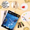 imageNicpro 60 PCS Art Paint Set for Kids Complete Acrylic Painting Supplies Kit for Boy ampamp Girls with 24 Acrylic Paint 12 Brushes 6 Canvas 12 Papers Easel Mixing Knives Smock Sponge Palette Bag