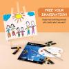 imageNicpro 60 PCS Art Paint Set for Kids Complete Acrylic Painting Supplies Kit for Boy ampamp Girls with 24 Acrylic Paint 12 Brushes 6 Canvas 12 Papers Easel Mixing Knives Smock Sponge Palette Bag