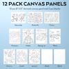 imageNicpro 60 PCS Art Paint Set for Kids ampamp Adult Washable Watercolor Sip Painting Supplies Kit for Beginner with 24 Tube Water Color Paint 8 Brushes12 Canvas Smock 25 Papers Easel Sponge Palette Bag