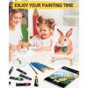 imageNicpro 65PCS Acrylic Paint Canvas Set Kids ampamp Adults Art Painting Supplies Kit with 2 Set of Acrylic Paint 12 Colors 30 Paint Brushes5 CanvasWood Easel3 PaletteA5 Paper Pad for Beginner Artists