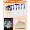 imageNicpro 68PCS Acrylic Paint Canvas Set for Adults ampamp Kids Art Painting Supplies Kit with 24 PaintsTable Easel8 Canvas Panels12 BrushesPaper PadCleaning CupSpongePalette for Artist Beginner