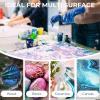 imageNicpro 8 Colors 845oz Metallic Acrylic Pour Paint Supplies Kit Large Volume Ready to Pour Premixed High Flow Pouring Paint Set with Silicone Pouring Oil Gloves Instructions for Beginner DIY18 Colors