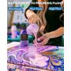 imageNicpro 8 Colors 845oz Metallic Acrylic Pour Paint Supplies Kit Large Volume Ready to Pour Premixed High Flow Pouring Paint Set with Silicone Pouring Oil Gloves Instructions for Beginner DIY8 Colors