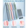 imageNicpro 84 PCS Aesthetic Book Annotation Kit with Pen Case 12 Dual Highlighters 5 Gel Pens 6 Mechanical Pencil 2 Markers 1200PCS Transparent Sticky Notes and Tabs for Bible Study Student Stationary