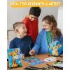 imageNicpro Acrylic Paint Canvas Set for Adults ampamp Kids 80PCS Art Painting Supplies Kit with 212 Colors Paint 6 Canvas 2 Table Easel 210 Brushes 2 Paper Pad 2 Palette for Artist Beginner Students4 Sets