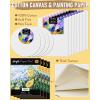 imageNicpro Acrylic Paint Canvas Set for Adults ampamp Kids 80PCS Art Painting Supplies Kit with 212 Colors Paint 6 Canvas 2 Table Easel 210 Brushes 2 Paper Pad 2 Palette for Artist Beginner Students4 Sets