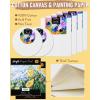 imageNicpro Acrylic Paint Canvas Set for Adults ampamp Kids 80PCS Art Painting Supplies Kit with 212 Colors Paint 6 Canvas 2 Table Easel 210 Brushes 2 Paper Pad 2 Palette for Artist Beginner Students2 Sets
