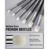 imageNicpro Dry Brush Miniature Painting 7 Sizes Professional Drybrush Set with Storage Case Hobby Detail Paint Brushes for Tabletop ampamp Wargames Miniature Warhammer 40K Model PaintingGray
