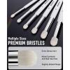 imageNicpro Dry Brush Miniature Painting 7 Sizes Professional Drybrush Set with Storage Case Hobby Detail Paint Brushes for Tabletop ampamp Wargames Miniature Warhammer 40K Model PaintingWhite